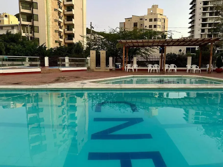 アパート Acogedor Apartamento Rodadero Santa Marta Con Vista Al Lago